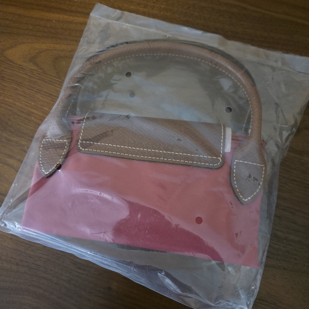 Longchamp Pink and Brown Tote Bag - Picture 3 of 11